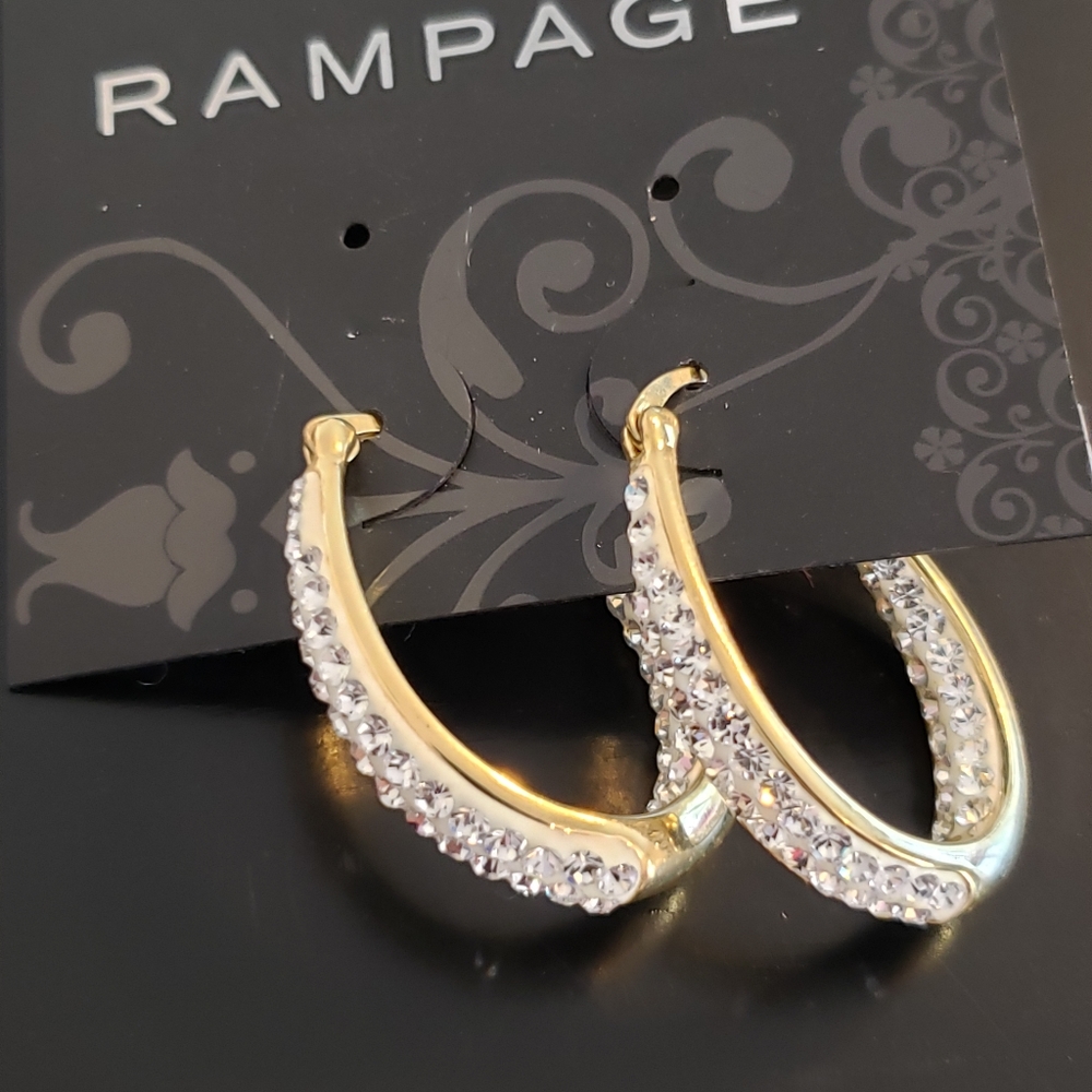 🔥3/$20 Oval Rhinestone Pierced Earings